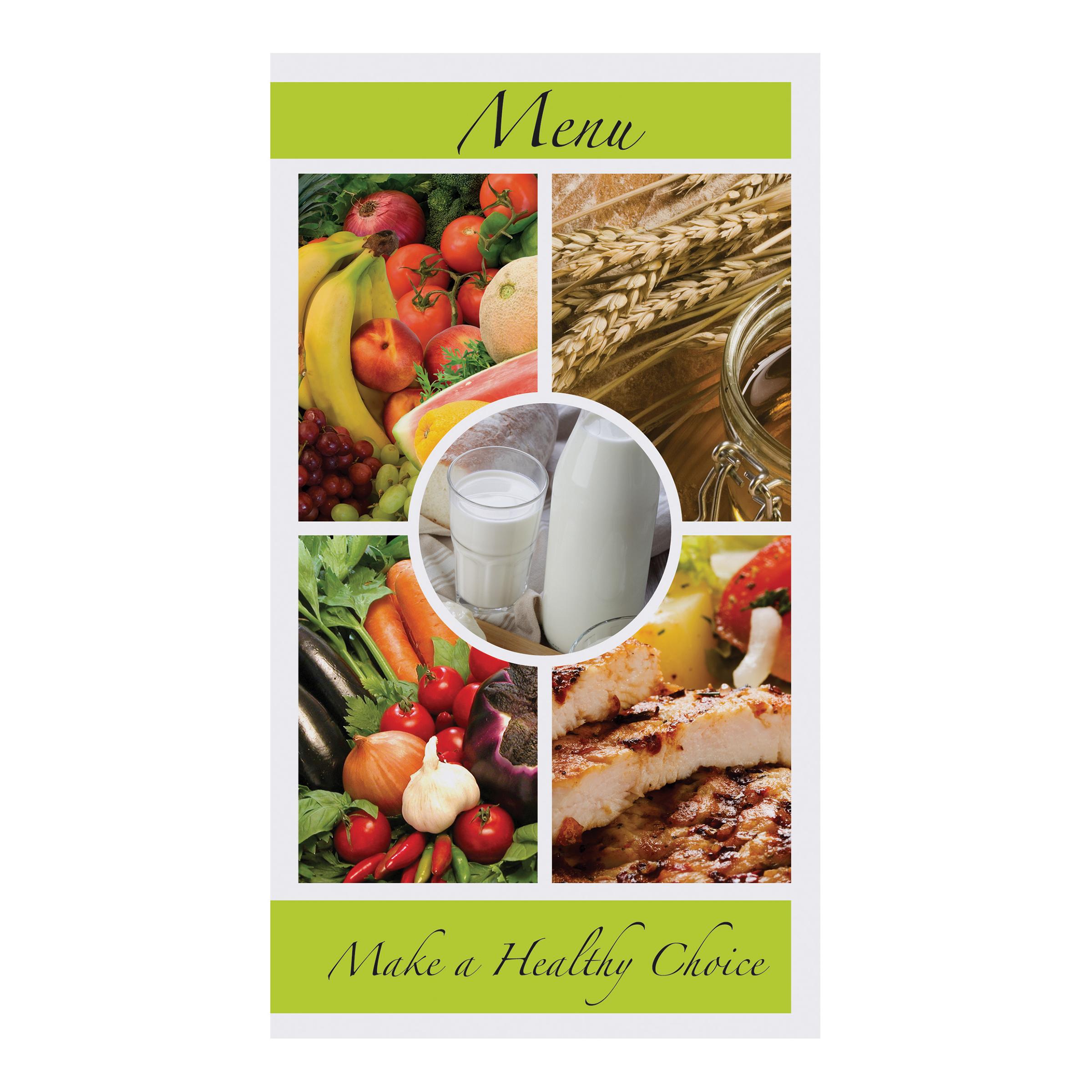 Menu Shell 8.5X14 IN Paper Assorted Healthy Choices 2000/Case