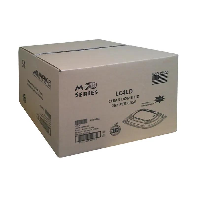 MicroRaves® Lid Dome 8.85X6.41X1.10 IN RPET Clear Rectangle For 16-24-32 OZ Container Anti-Fog 252/Case