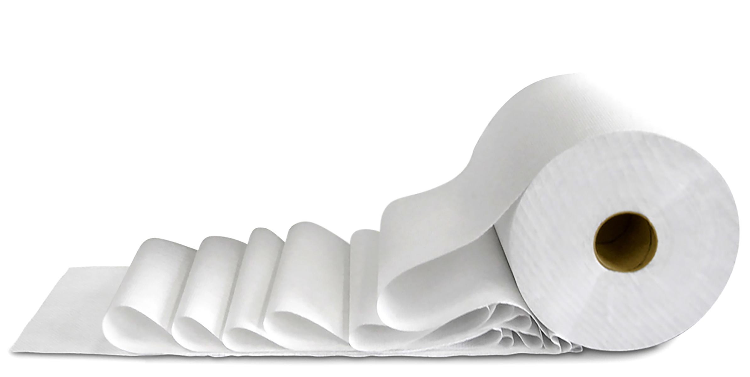 Roll Paper Towel 8IN 800 FT 1PLY White Large Core 6 Rolls/Case