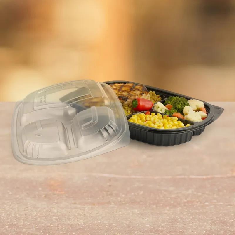 MicroRaves® Lid Dome PP Clear For Container Microwave Safe Anti-Fog 250/Case