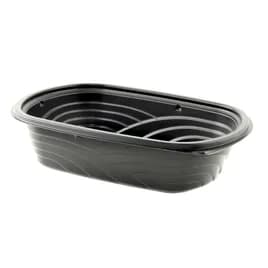 MicroRaves® Food Container Base 32 OZ PP Black Rectangle Microwave Safe Reusable 252/Case