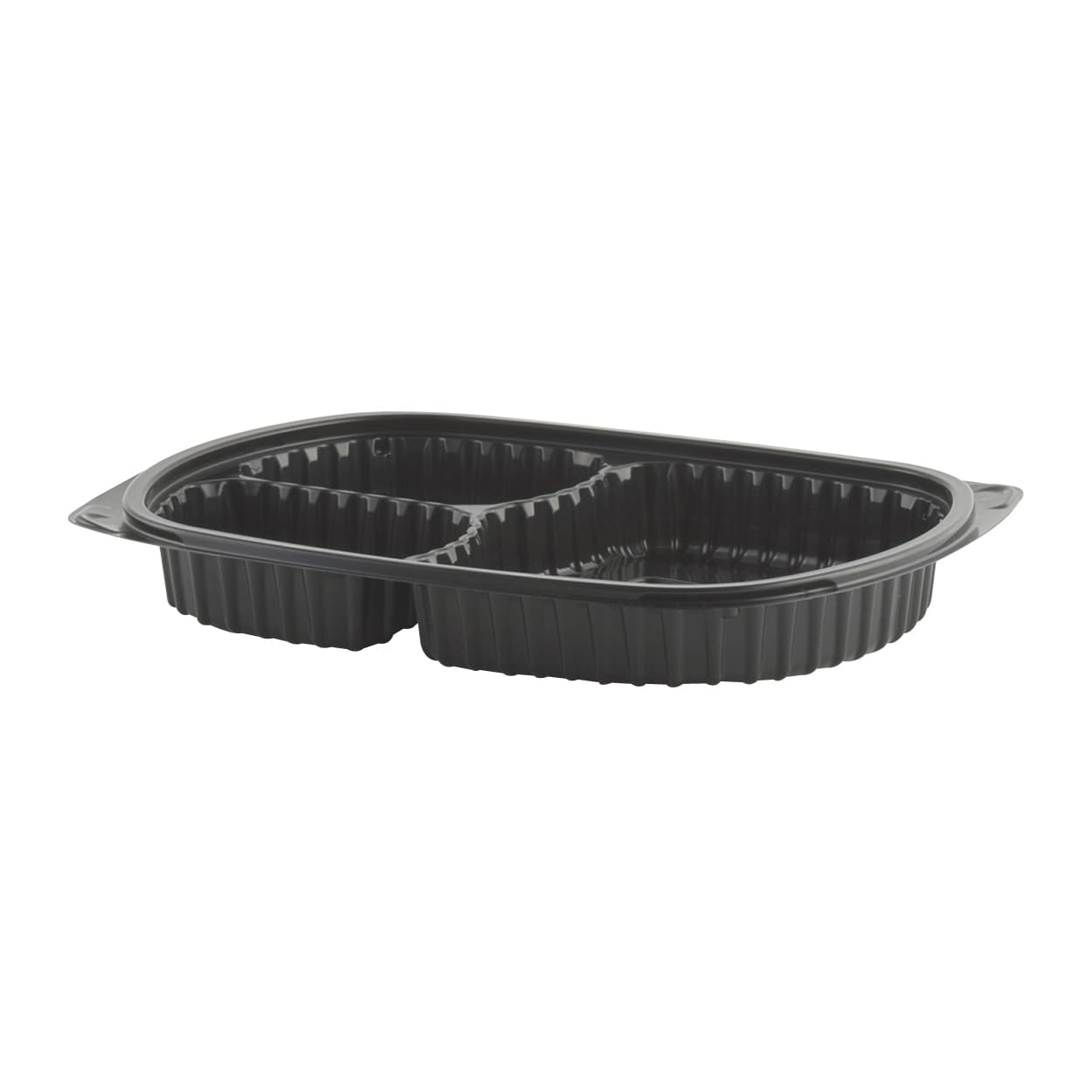 MicroRaves® Take-Out Tray 7.25X10.25X1.34 IN PP Black Microwave Safe 250/Case