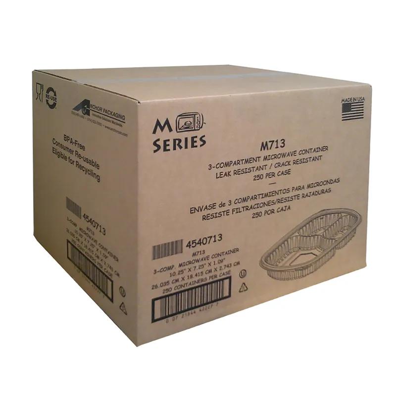 MicroRaves® Take-Out Tray 7.25X10.25X1.34 IN PP Black Microwave Safe 250/Case