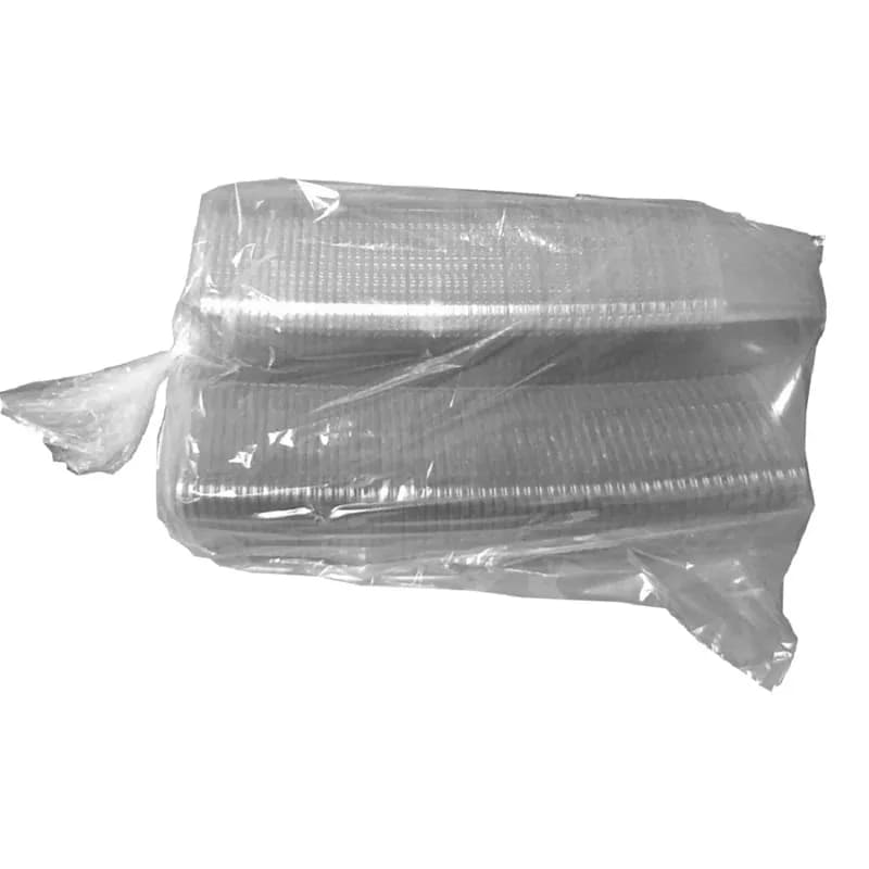 Safe Pinch® Take-Out Container Hinged 5.38X5X4.04 IN RPET Clear Square Tamper-Evident 220/Case