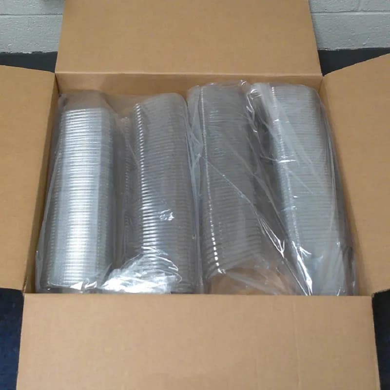 Safe Pinch® Take-Out Container Hinged 5.38X5X4.04 IN RPET Clear Square Tamper-Evident 220/Case