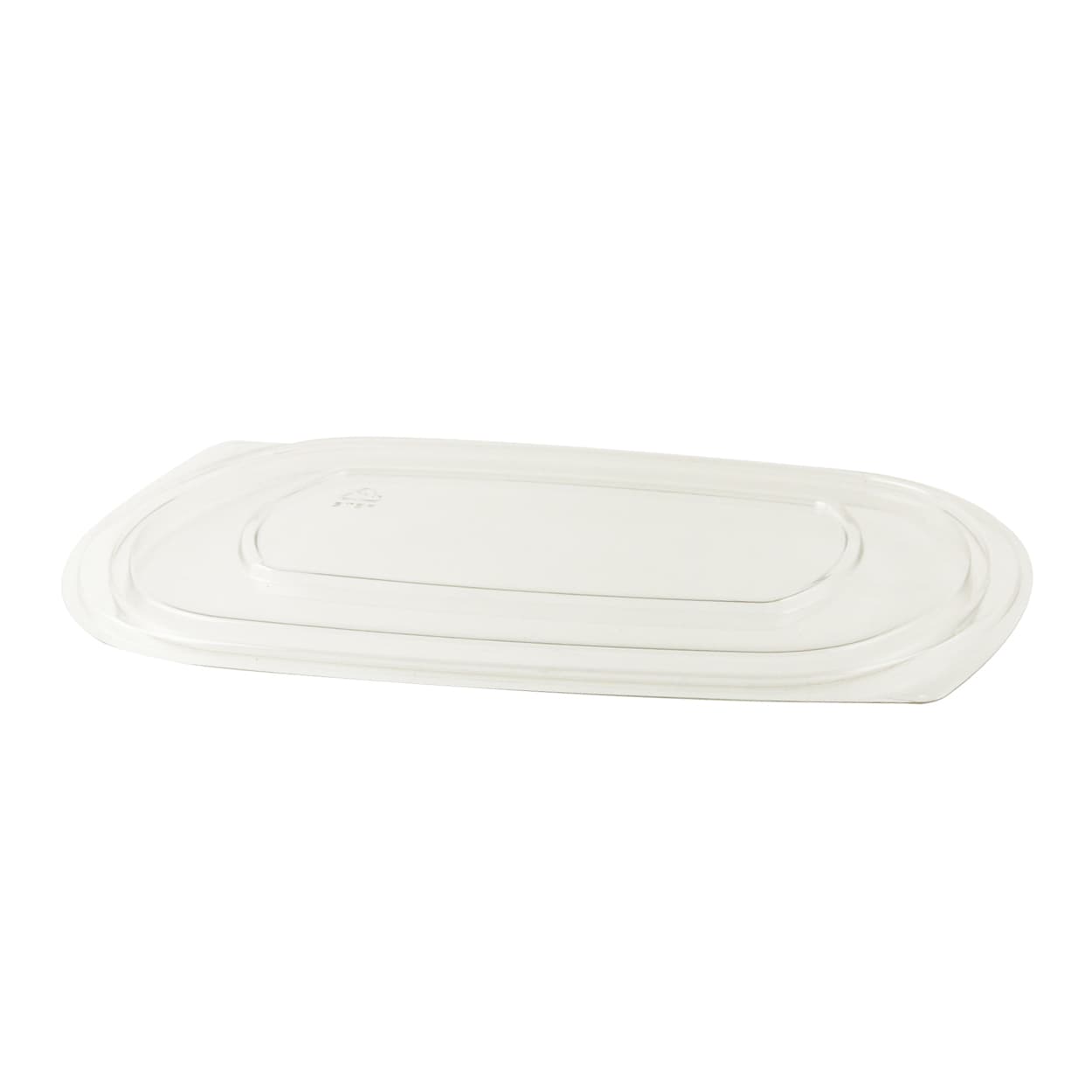 Lid Flat 1 Compartment RPET Clear For 16 OZ Cold Container Unhinged Anti-Fog 252/Case