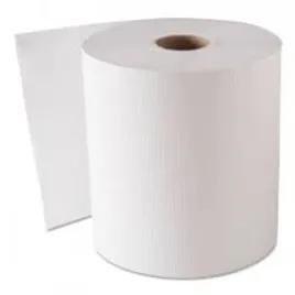 Roll Paper Towel 8 IN TAD Paper White Standard Roll 2IN Core Diameter 6 Rolls/Case