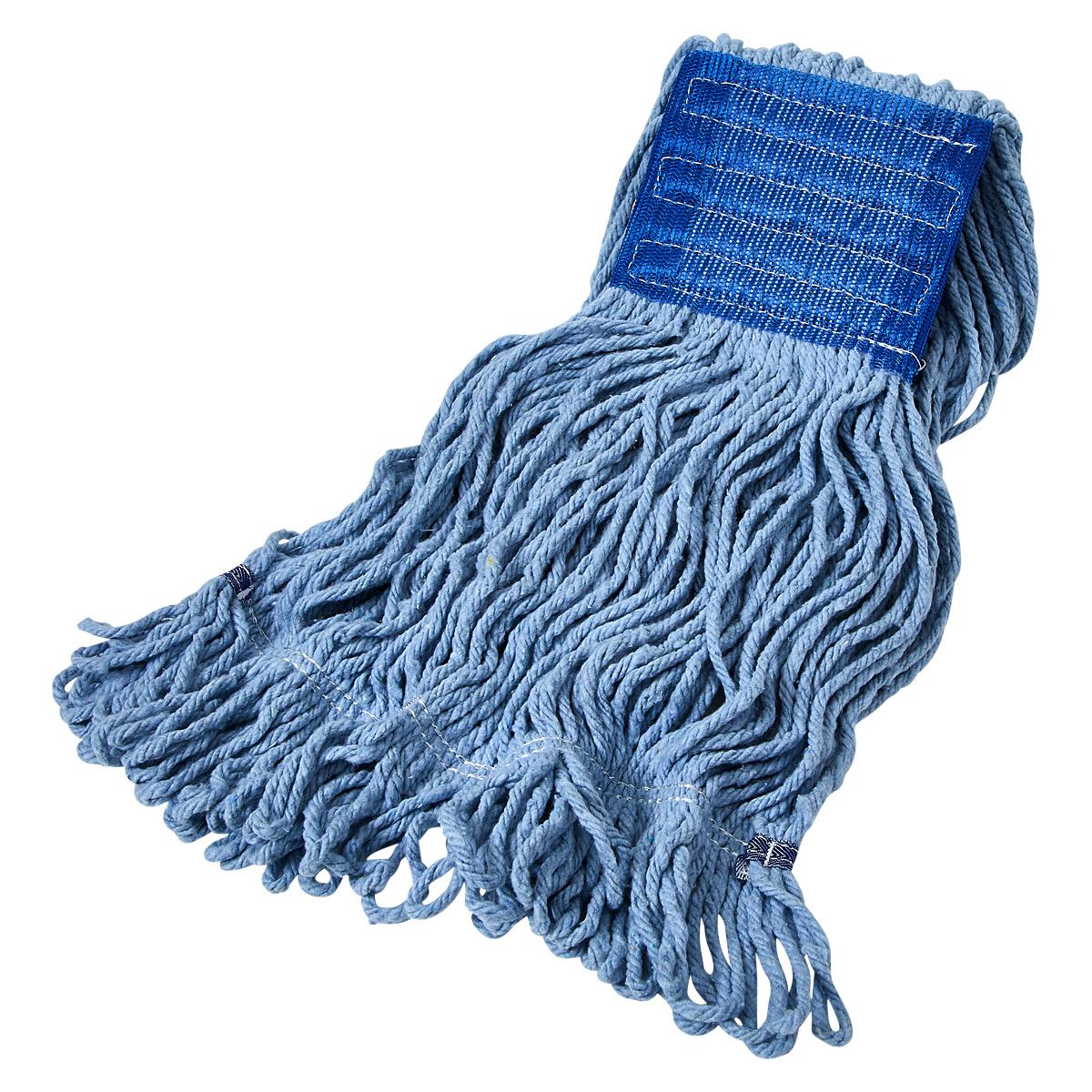 Mop Head Medium (MED) Blue Cotton Blend (80% Cotton, 20% Polyester) Loop End Lint Free #24 1/Each