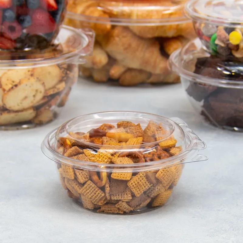 Dart® Safeseal™ Lid Dome 5.5X2.6X3.5 IN PET Clear For 12 OZ Cold Bowl Freezer Safe 60 Count/Bag 4 Bags/Case