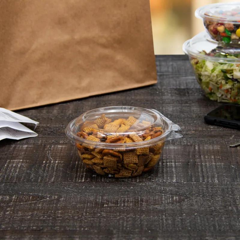 Dart® Safeseal™ Lid Dome 5.5X2.6X3.5 IN PET Clear For 12 OZ Cold Bowl Freezer Safe 60 Count/Bag 4 Bags/Case