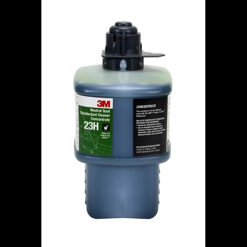 3M™ Twist 'n Fill™ 23H Disinfectant Cleaner 2 L Neutral Quat With Black Cap 1/Box