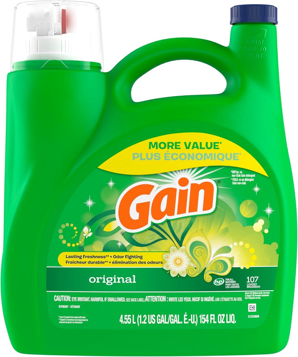 Gain Original Scent Laundry Detergent 154 OZ 4/Case