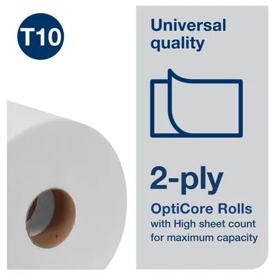 Tork OptiCore® Toilet Paper & Tissue Roll T10 3.5X3.75 IN 583.333 FT 2PLY White Universal 2000 Sheets/Roll 12 Rolls/Case
