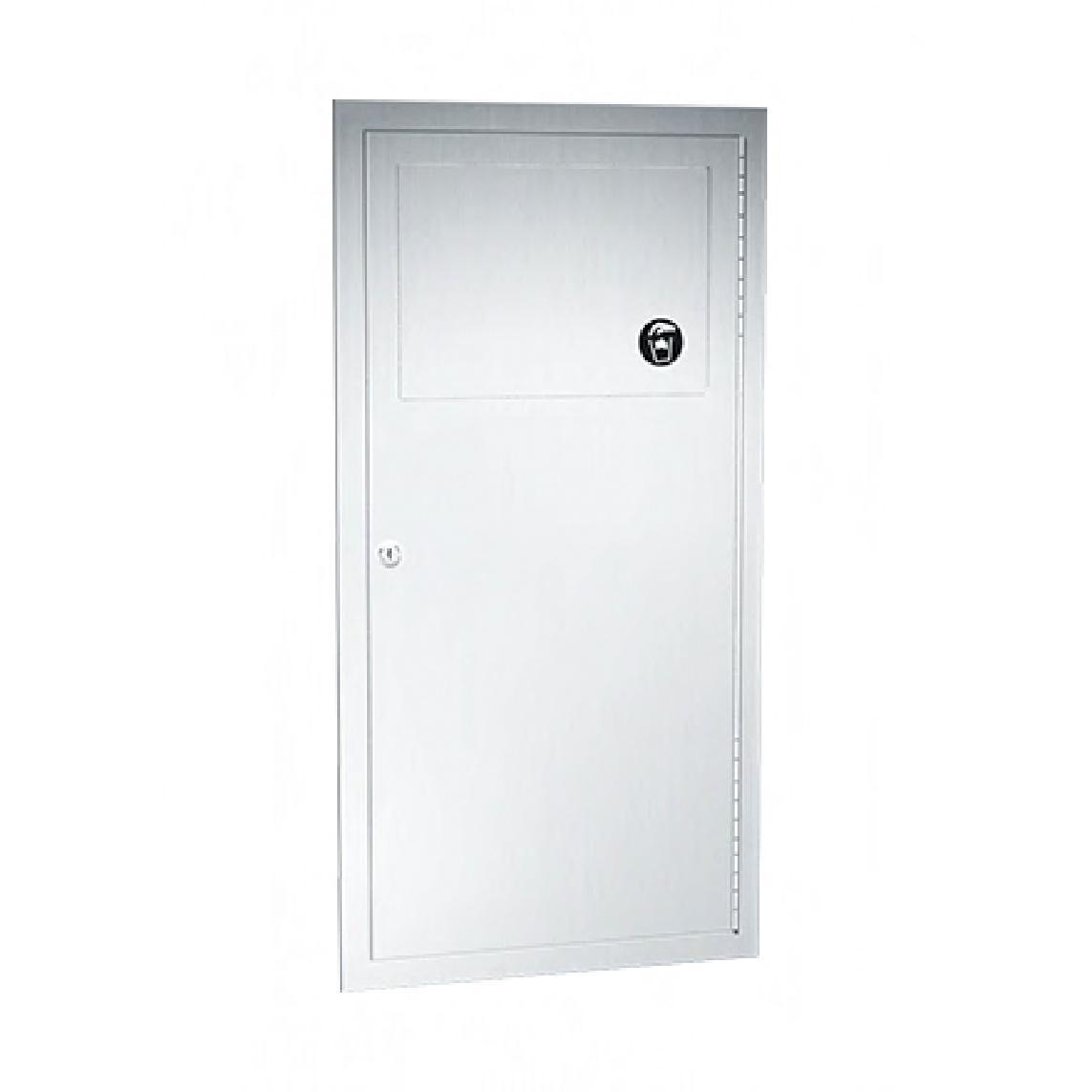 Traditional™ Trash Can 14.25X28X4.5 IN 3 GAL Stainless Steel Recessed Traditional Self-Closing Panel 1/Each