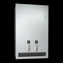 Tampon & Pad Dispenser Stainless Steel Dual Mechanism Mount Plate Recessed Free 1/Each