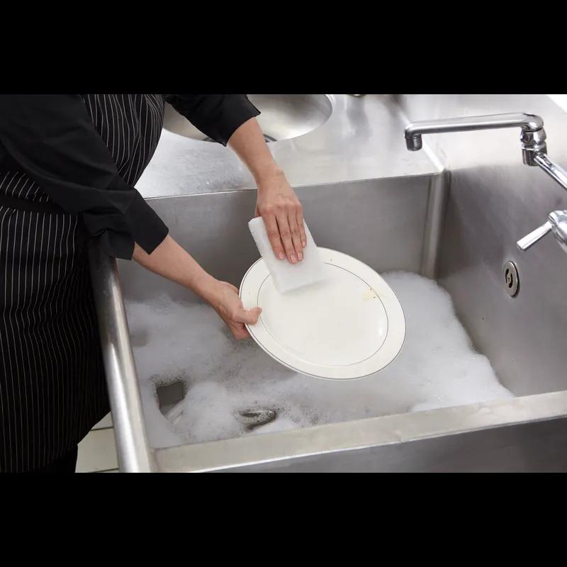 Scotch-Brite™ 9030 Scrubbing Pad 5X3.5 IN Light Duty Fiber White Rectangle Dishwasher Safe 40/Case