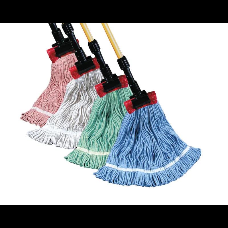 Starline® Wet Mop Head Medium (MED) Red Cotton Rayon Blend 4PLY Loop End 1.25IN Narrow Headband Value Plus 1/Each