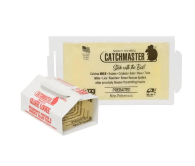 Catchmaster Glue Board 3.5X7 IN Mouse Peanut Butter Rodent Trap Perforated 150 Count/Box