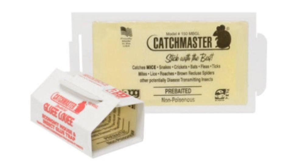 Catchmaster Glue Board 3.5X7 IN Mouse Peanut Butter Rodent Trap Perforated 150 Count/Box
