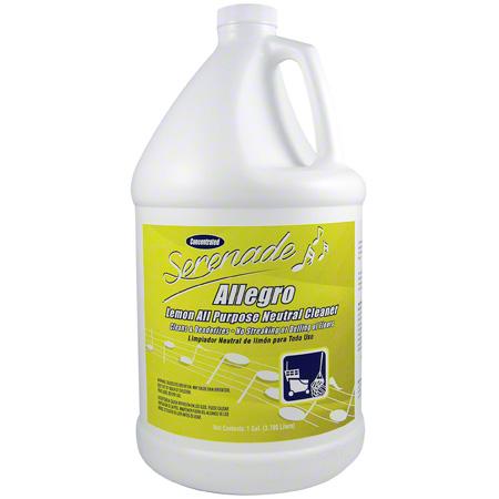 Serenade Allegro Lemon Neutral Cleaner 3 GAL All Purpose Low Foam Non-Butyl Concentrated 4/Case
