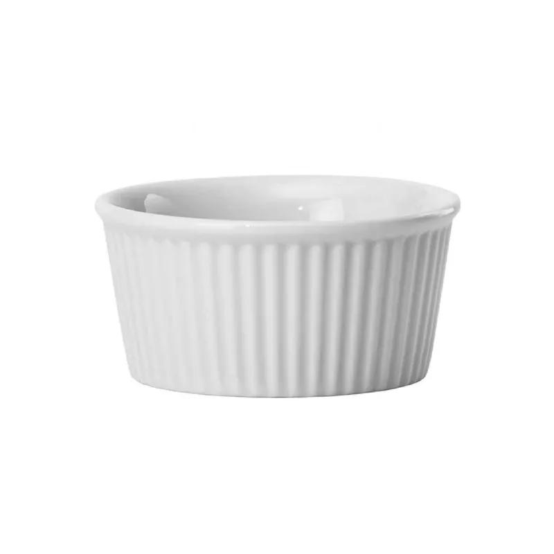Ramekin 4 OZ Porcelain White Fluted 1/Dozen