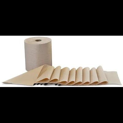 Roll Paper Towel Whisper 8IN 800 FT Kraft Standard Roll 6 Rolls/Case