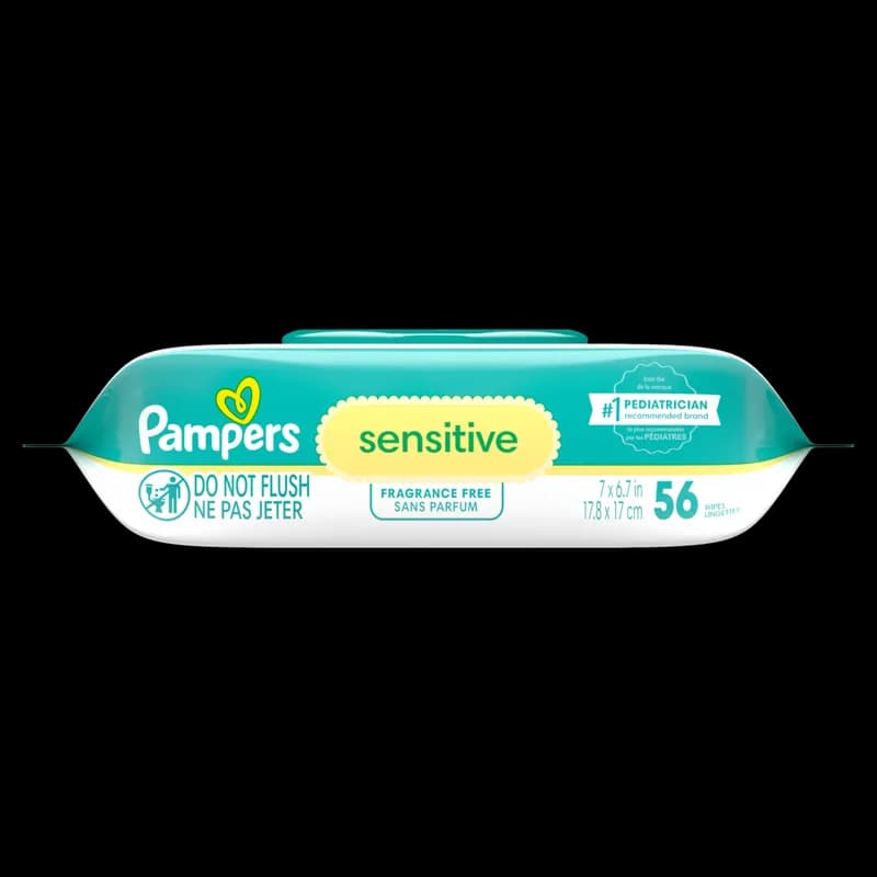 Pampers® Baby Wipe Unscented Sensitive 512/Case
