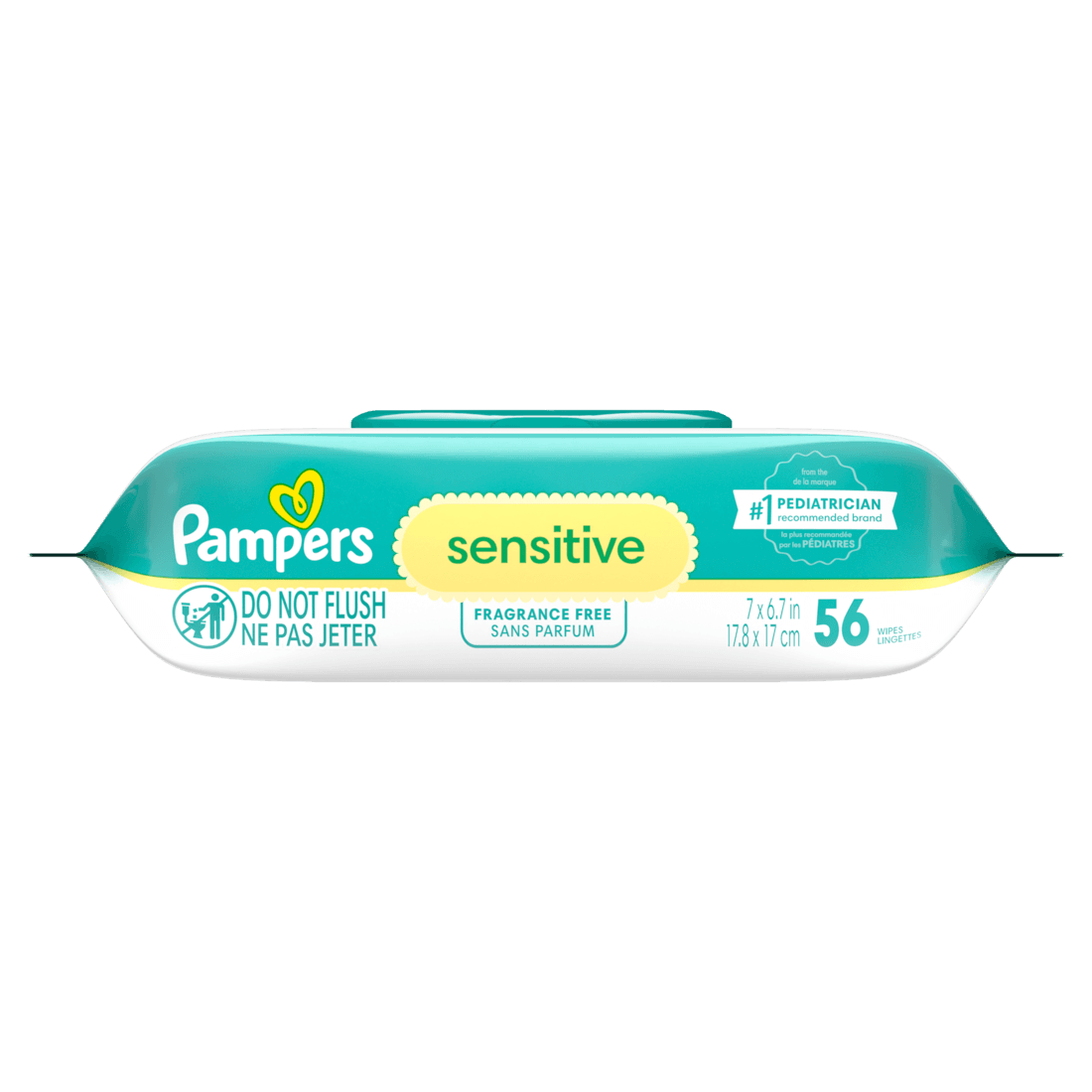 Pampers® Baby Wipe Unscented Sensitive 512/Case