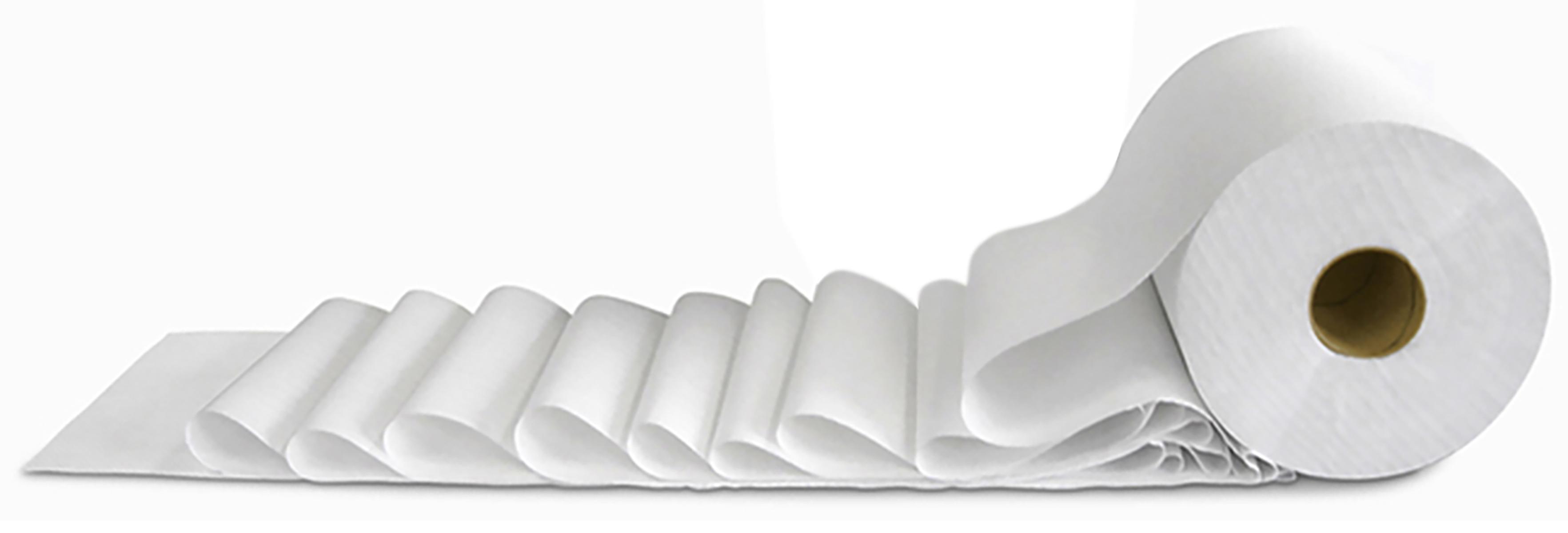 Executive Dry Roll Paper Towel 8 IN TAD Paper White Standard Roll 6 Rolls/Case