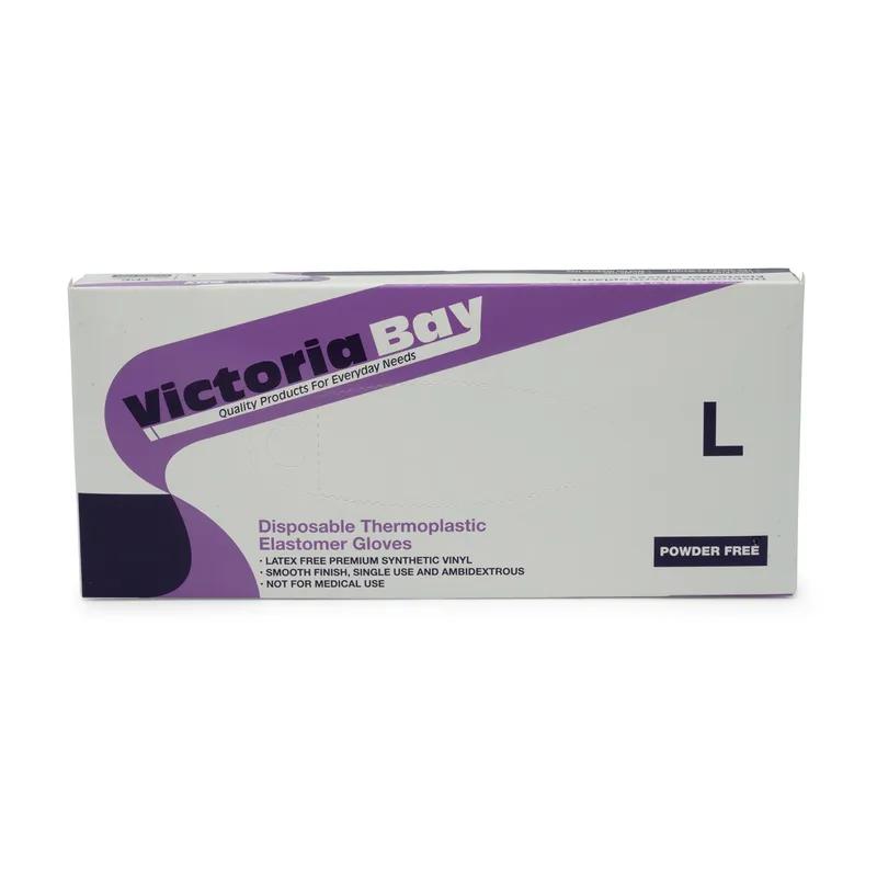 Victoria Bay Gloves Large (LG) TPE Disposable Powder-Free Hybrid 1000/Case
