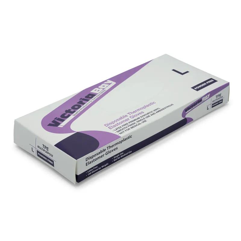 Victoria Bay Gloves Large (LG) TPE Disposable Powder-Free Hybrid 1000/Case