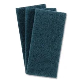 Boardwalk® Scrubbing Pad 4.62X10 IN Medium Duty Synthetic Fiber Blue 10/Carton