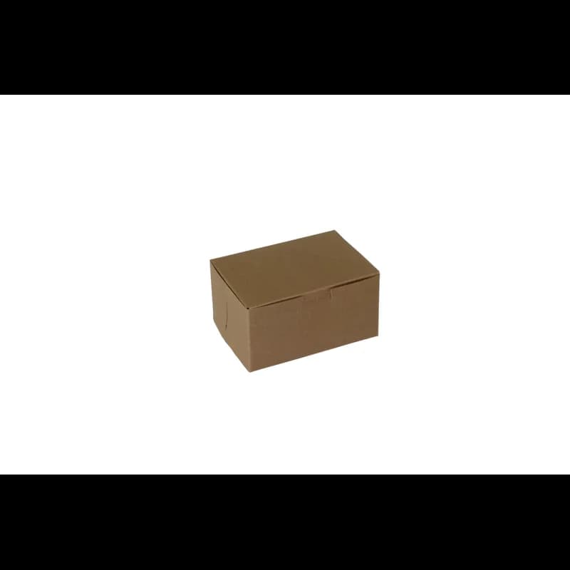 Bakery Box 5.5X4X2.875 IN Paperboard Kraft Corner Lock 1-Piece 250/Bundle