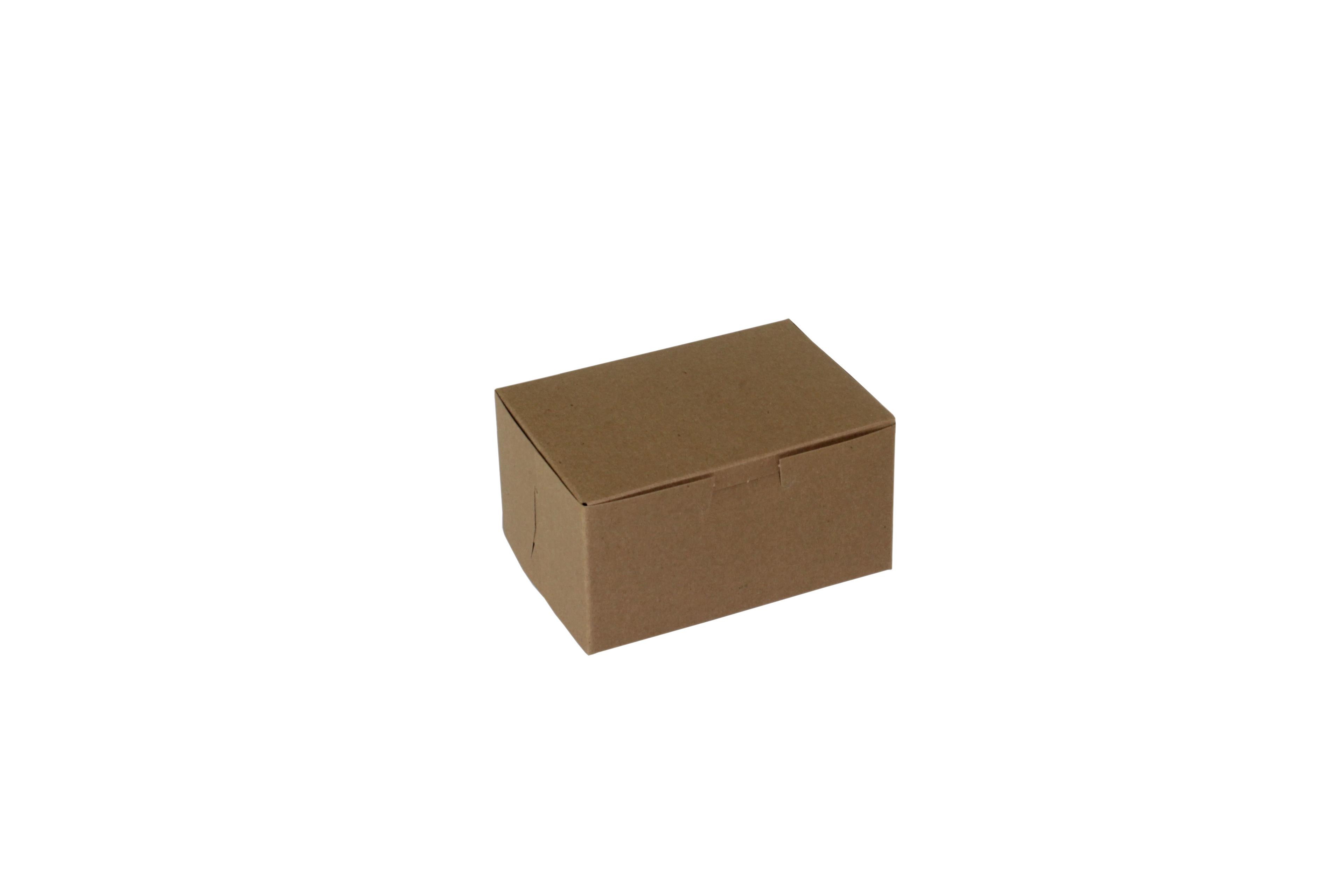 Bakery Box 5.5X4X2.875 IN Paperboard Kraft Corner Lock 1-Piece 250/Bundle
