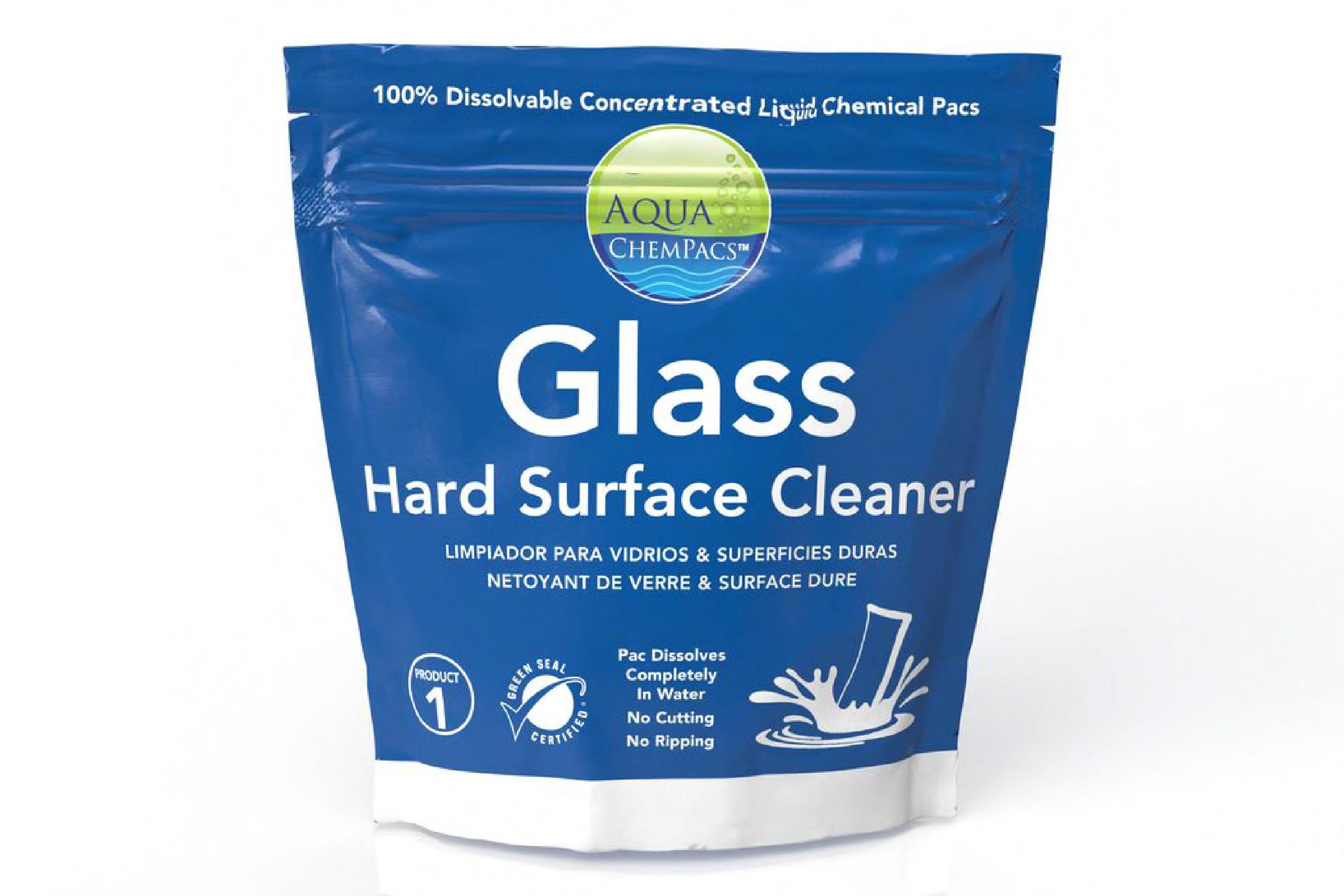 Aqua ChemPacs Lavender Mint Glass & Surface Cleaner Glass Hard Surface Packet 240/Case