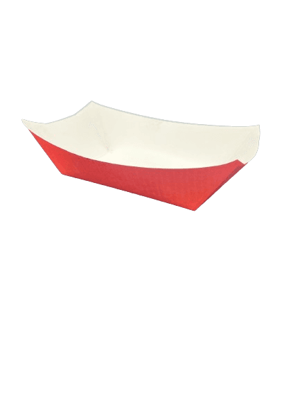 Food Tray 3 LB Paper Red Rectangle 500/Case