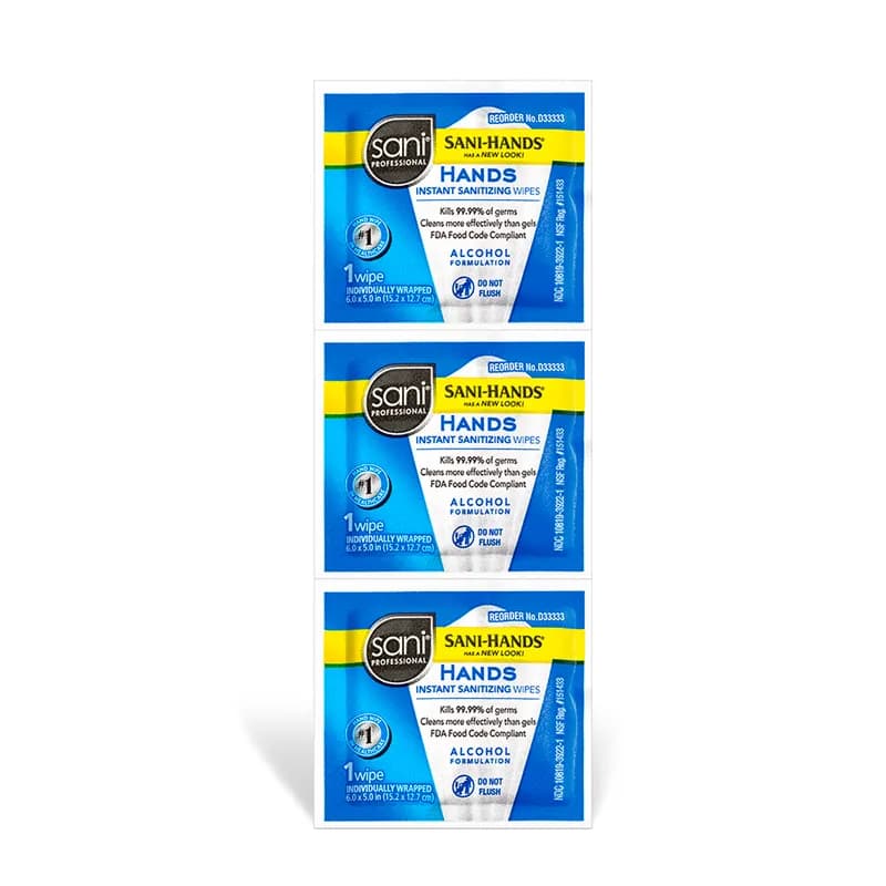 Sani Professional® Sani Hands Hand Sanitizer Wipe 3000 Sheets/Case