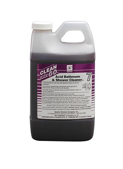 Acid Bathroom & Shower Cleaner 7 Citrus Scent 2 L Multi Surface Acidic Concentrate Urea Hydrochloride 4/Case