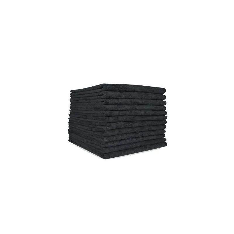 HOSPECO® Smart Choice Cleaning Cloth 16X16 IN 45GM Microfiber Black Square 275 GSM 1/Dozen
