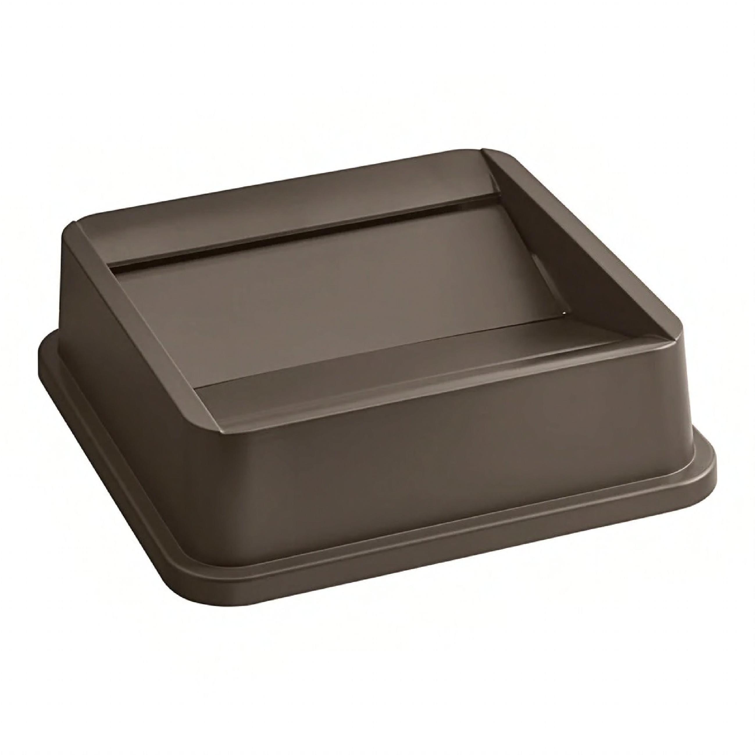 Lavex™ Lid 16.81X16.81X4.94 IN 25 GAL Brown Square Plastic Swing Top Indoor 1/Each