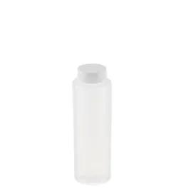 Squeeze Bottle 8 OZ LDPE Clear Flip Top Dishwasher Safe 12/Case