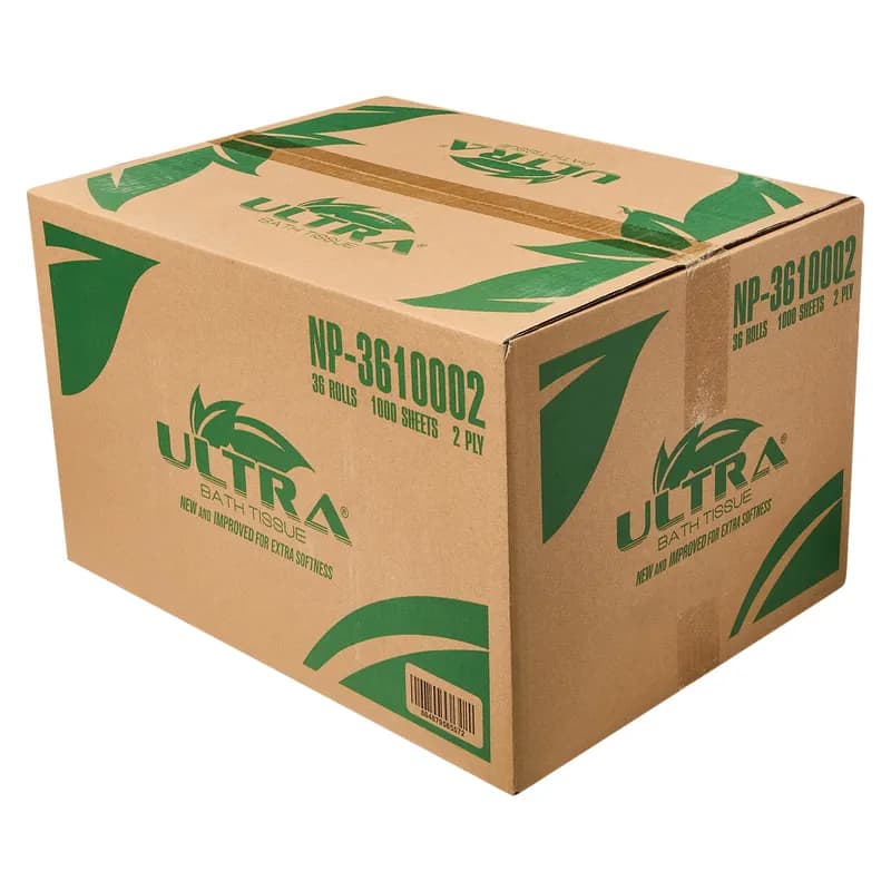 Ultra Toilet Paper & Tissue Roll 3.75X3.75 IN 2PLY White Micro-Core Specialty 1000 Sheets/Roll 36 Rolls/Case