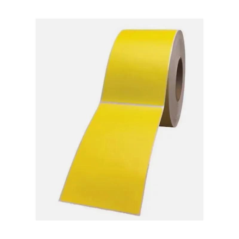 Direct Thermal Label 4X6 IN Pantone Yellow Ink Coated Paper Fanfold 2000 Count/Pack 2 Packs/Case 4000 Count/Case