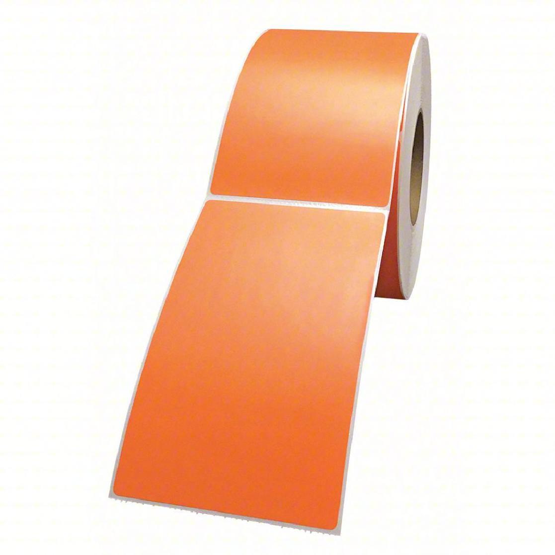 Direct Thermal Label 4X6 IN Orange Ink Coated Paper Fanfold 021U 2000 Count/Pack 2 Packs/Case 4000 Count/Case