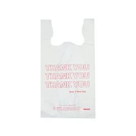 Hilex® Bag 1/6 HDPE 13MIC Thank You T-Sack 1000/Case