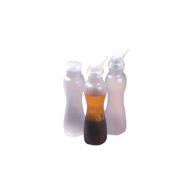 Salad Dressing Juice Bottle 32 OZ PC Clear Set With Frosted Lids 1/Set