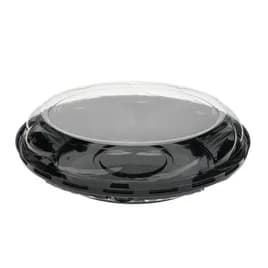 Pie Container & Lid Combo With High Dome Lid 9.75X2.6 IN PET Black Clear Round Swirl 100/Case