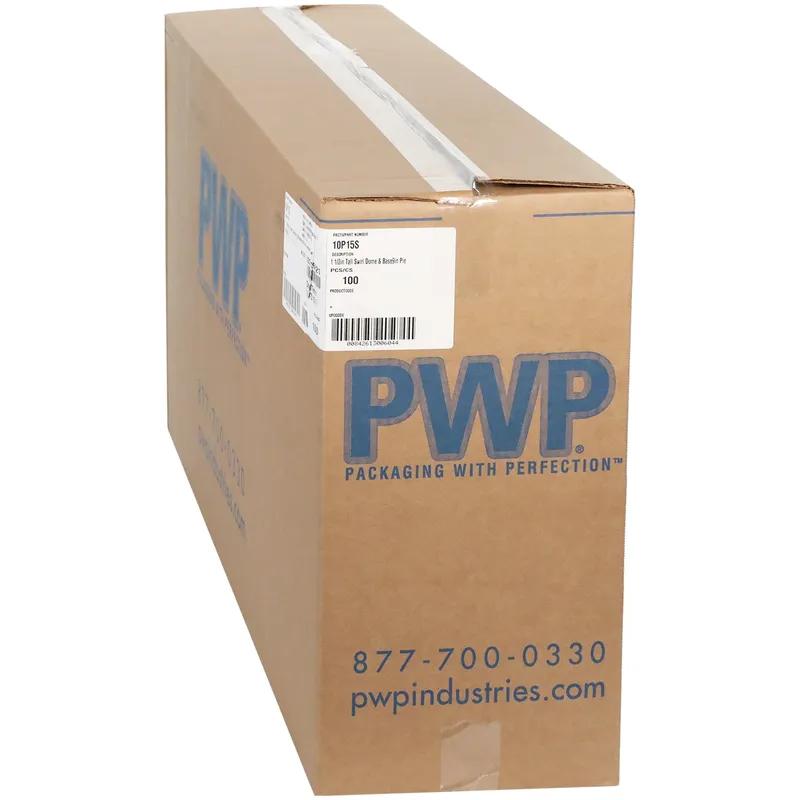 Pie Container & Lid Combo With High Dome Lid 9.75X2.6 IN PET Black Clear Round Swirl 100/Case