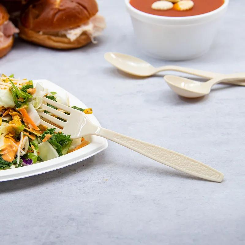 Solo® Guildware® Fork 7.1 IN PS Champagne Heavy Duty 100 Count/Pack 10 Packs/Case 1000 Count/Case