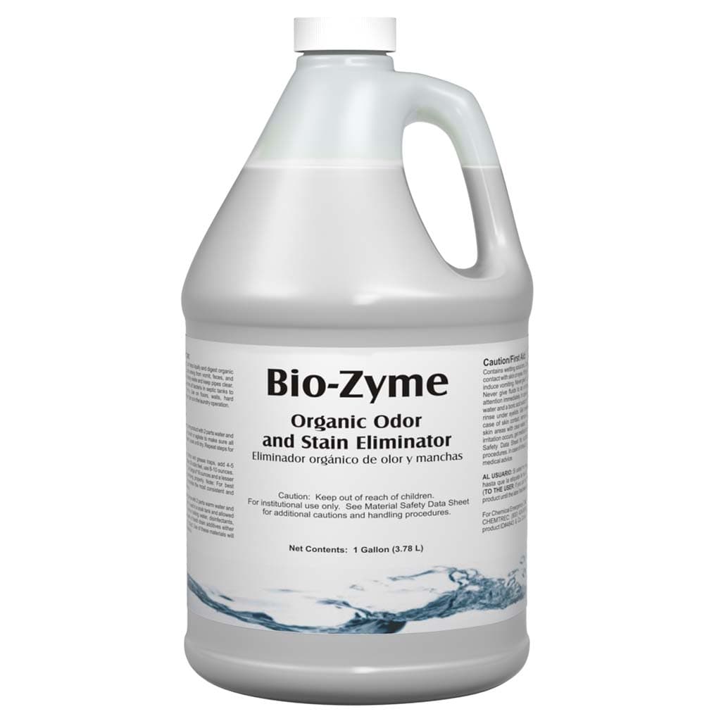 Bio-Zyme Pleasant Scent Drain Treatment Cleaner Deodorizer Stain Remover 1 GAL 4/Case